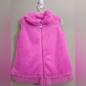 Piper Zipper Front Faux Fur Pink Vest Size XS (4/5)